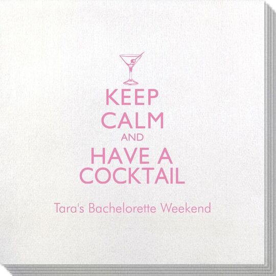 Keep Calm and Have a Cocktail Bamboo Luxe Napkins